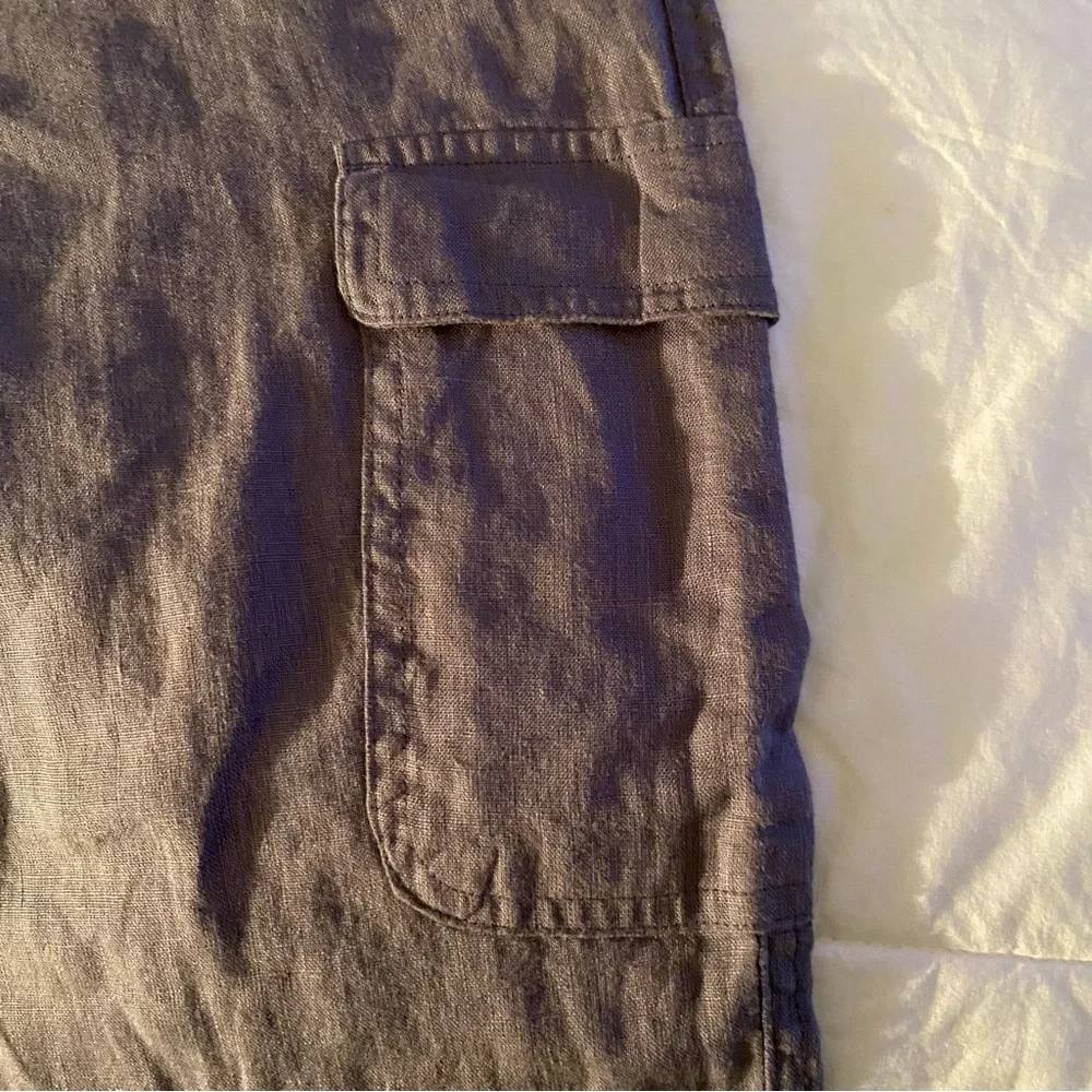 Linen Joggers with Cargo Pockets - Picture 6 of 9